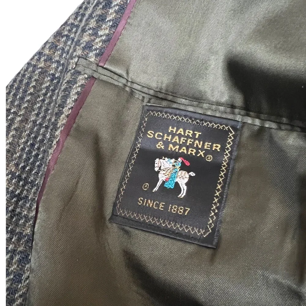 Hart Schaffner Marx 3 Button‎ Blazer Mens 42L Tailored Fit